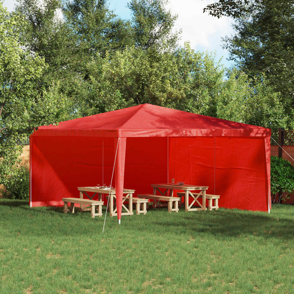 Party Zelt Seitenteil Rot 400x195cm, 2er Set