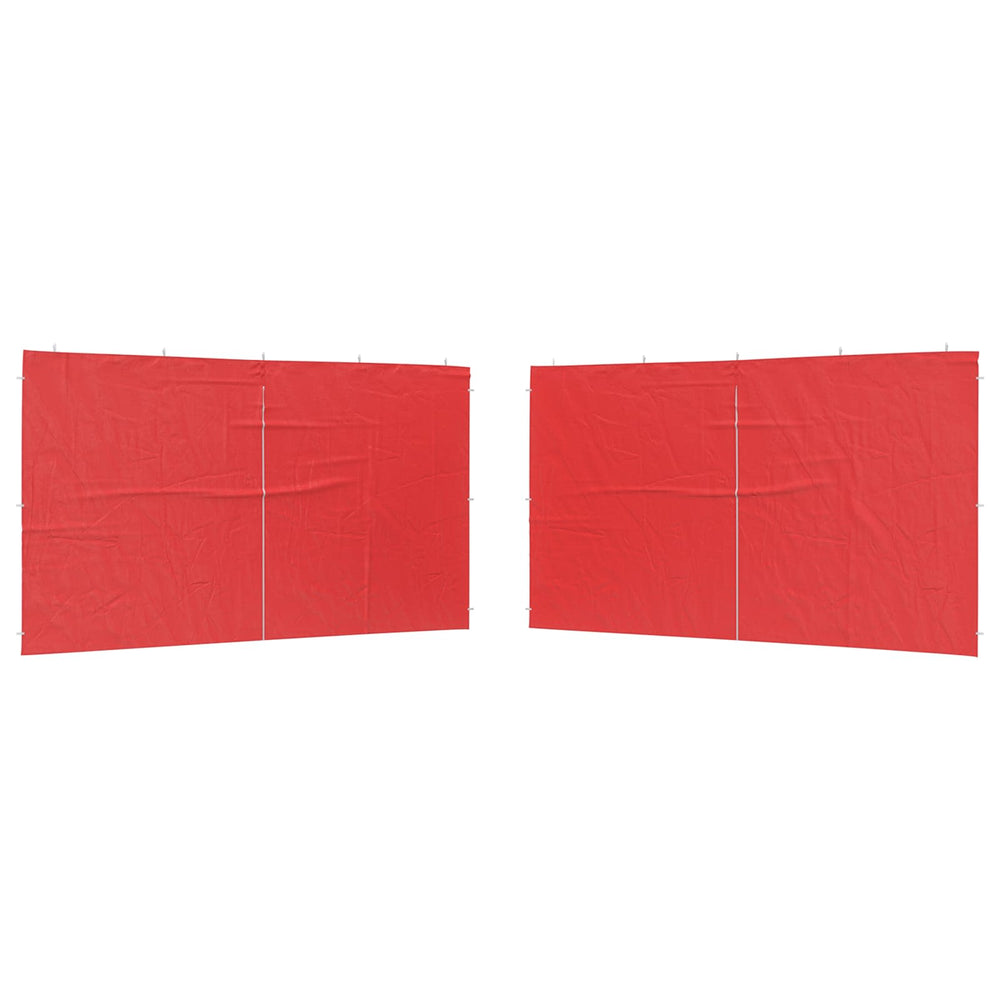 Party Zelt Seitenteil Rot 400x195cm, 2er Set