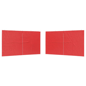 Party Zelt Seitenteil Rot 400x195cm, 2er Set