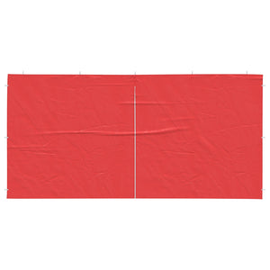 Party Zelt Seitenteil Rot 400x195cm, 2er Set