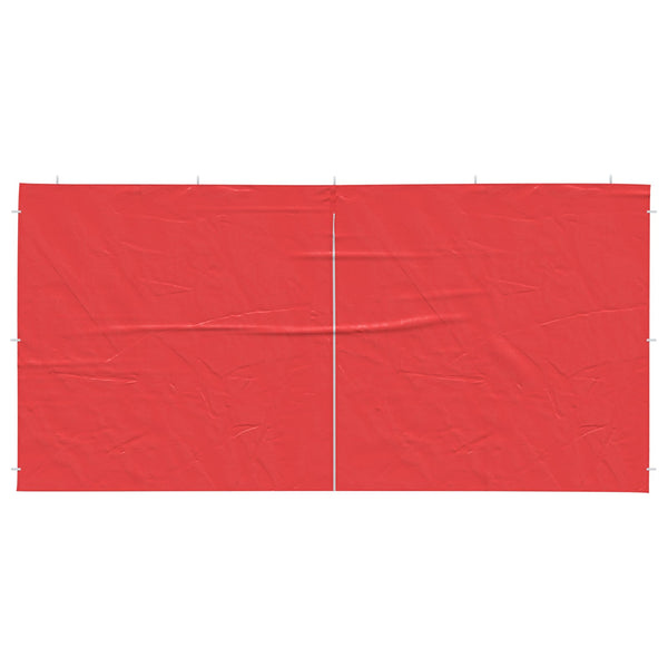 Party Zelt Seitenteil Rot 400x195cm, 2er Set