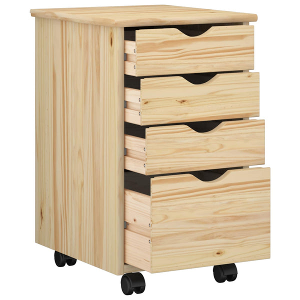 Rollschrank Kiefer Braun 34x39x56cm