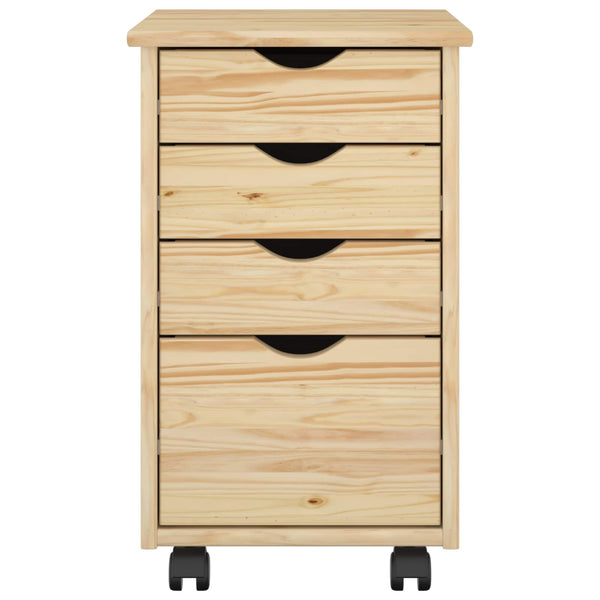 Rollschrank Kiefer Braun 34x39x56cm