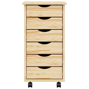 Rollcontainer MOSS mit Schubladen, Klarlack
