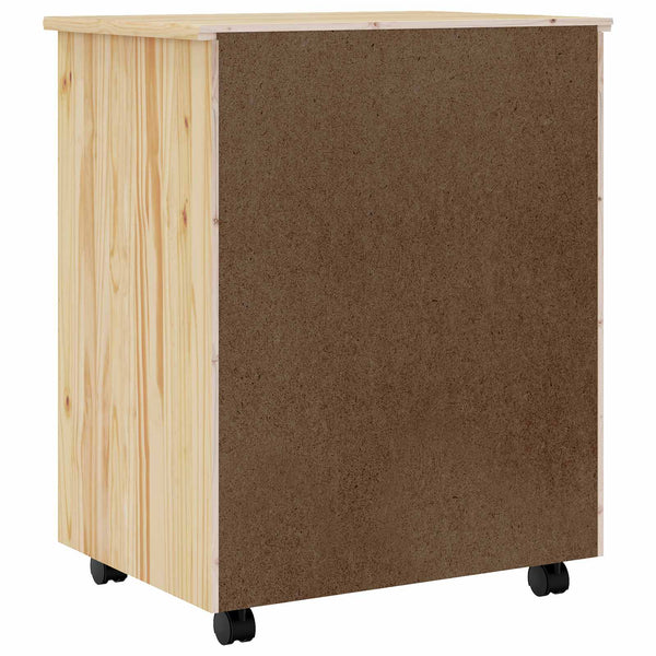Rollcontainer MOSS mit Schubladen, Klarlack