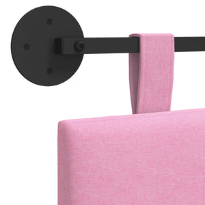 Hängendes Kopfteil Rosa Stoff