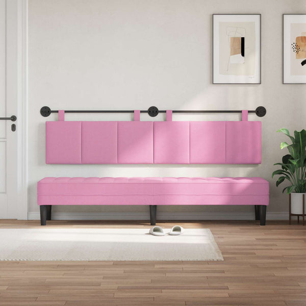 Hängendes Kopfteil Rosa Stoff