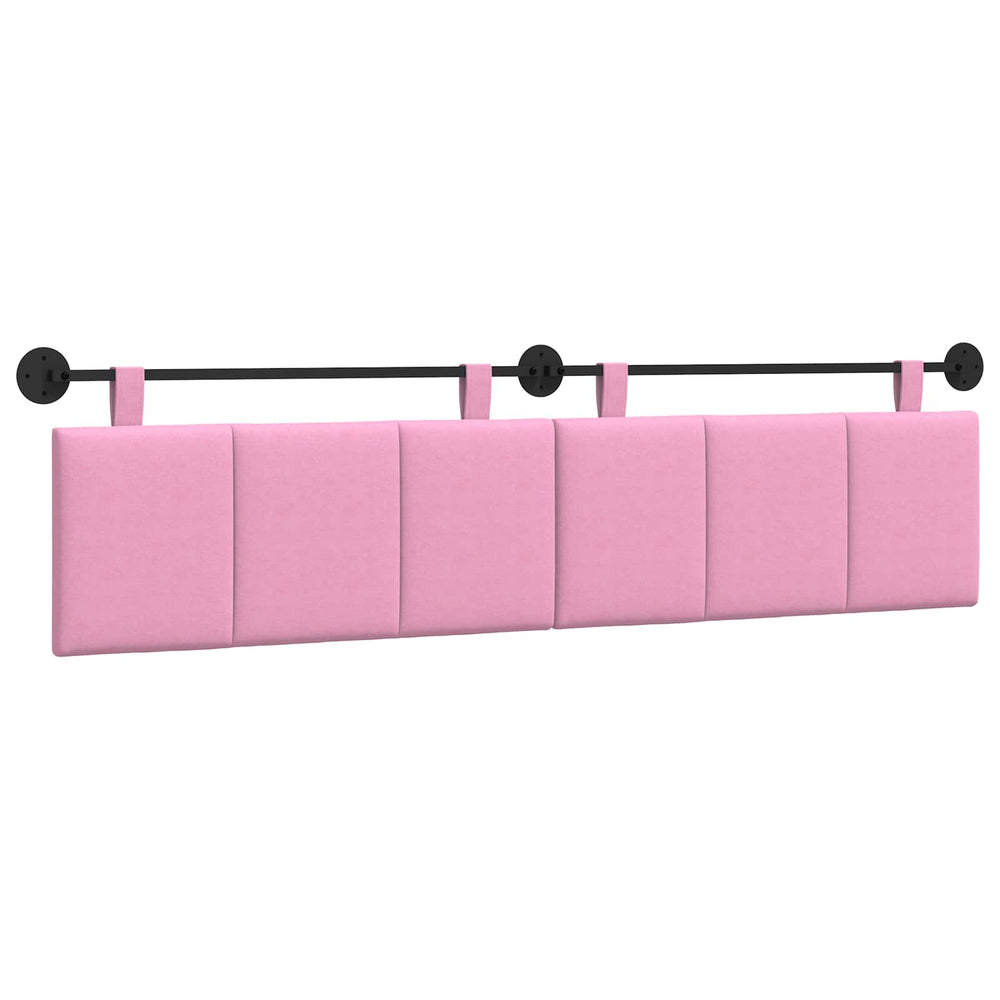 vidaXL Hanging Headboard Pink Fabric