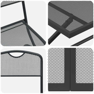 Gartenmöbel Set 5-teilig Anthrazit