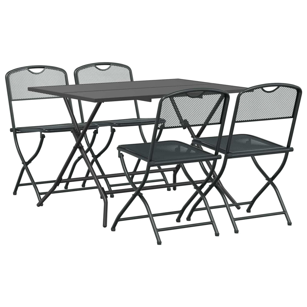 Gartenmöbel Set 5-teilig Anthrazit