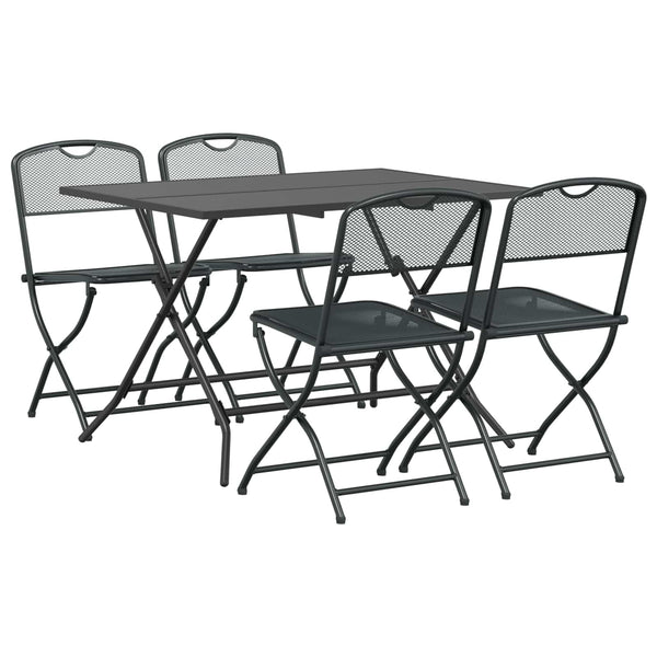 Gartenmöbel Set 5-teilig Anthrazit