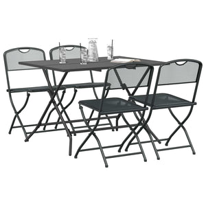 Gartenmöbel Set 5-teilig Anthrazit
