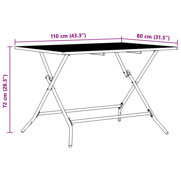 Gartenmöbel Set 5-teilig Anthrazit