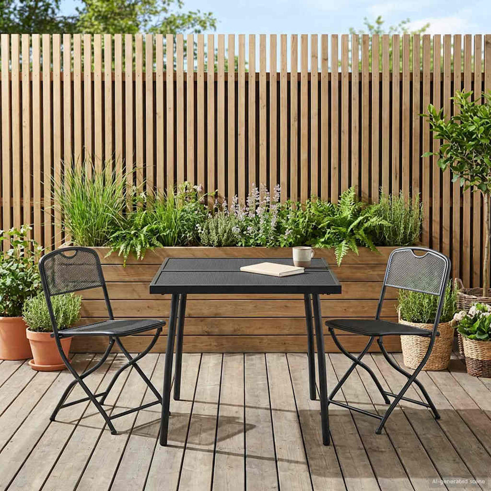 3-teiliges Gartenmöbel-Set Anthrazit
