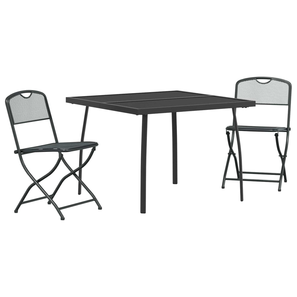 3-teiliges Gartenmöbel-Set Anthrazit