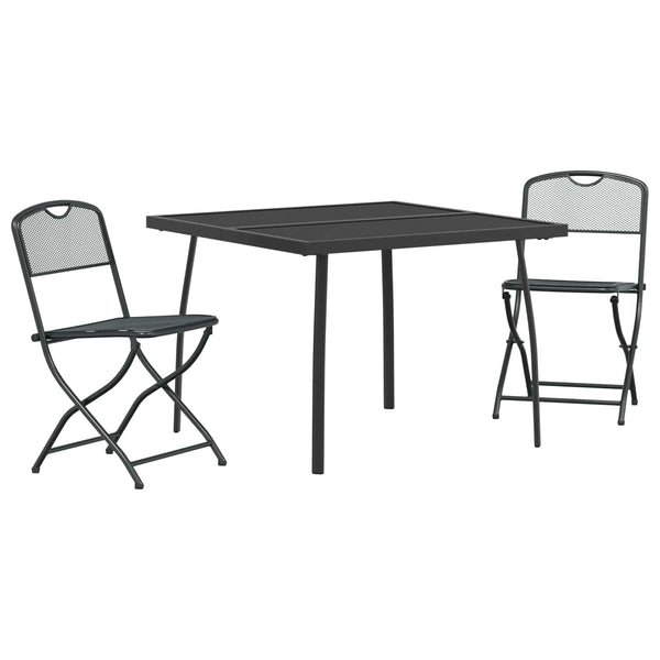 3-teiliges Gartenmöbel-Set Anthrazit
