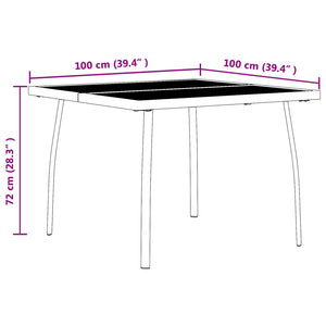 3-teiliges Gartenmöbel-Set Anthrazit