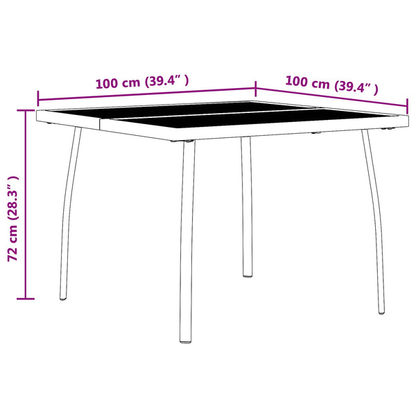 3-teiliges Gartenmöbel-Set Anthrazit