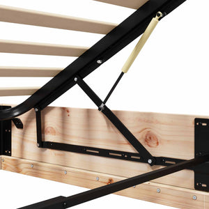 vidaXL Lit Ottomane Naturel 140 x 200 cm Bois de pin massif
