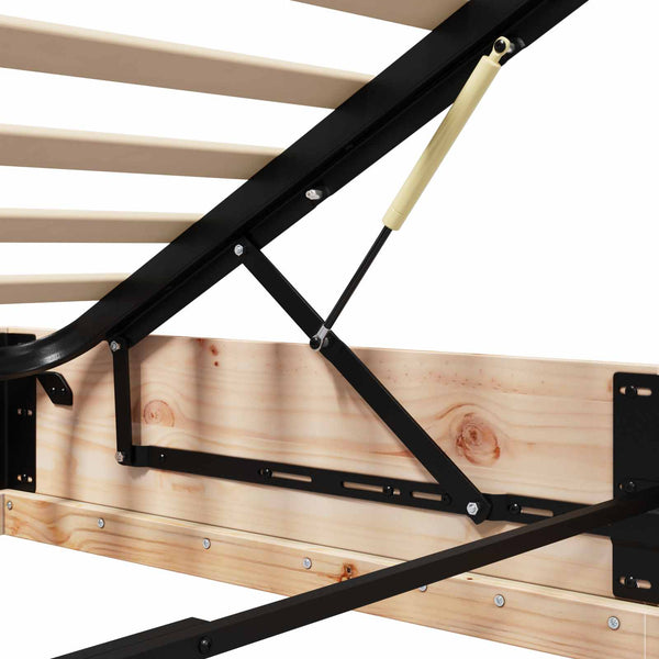 vidaXL Lit Ottomane Naturel 140 x 200 cm Bois de pin massif