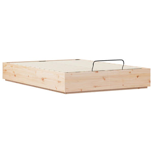 vidaXL Lit Ottomane Naturel 140 x 200 cm Bois de pin massif