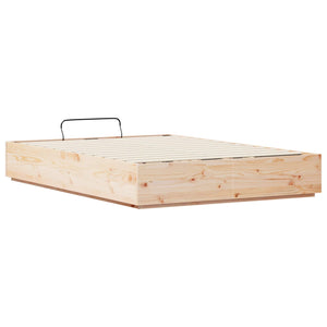 vidaXL Lit Ottomane Naturel 140 x 200 cm Bois de pin massif