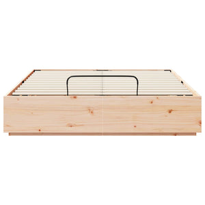 vidaXL Lit Ottomane Naturel 140 x 200 cm Bois de pin massif
