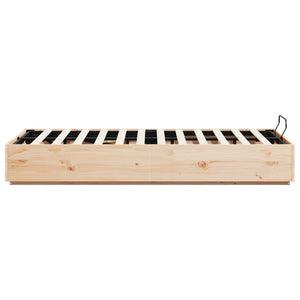 vidaXL Lit Ottomane Naturel 140 x 200 cm Bois de pin massif