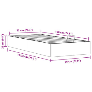Ottoman Bettgestell 70x190 cm mit Stauraum