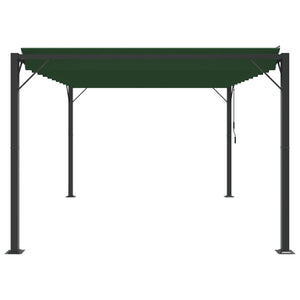 Grüner Pavillon mit Lamellendach 3x4m