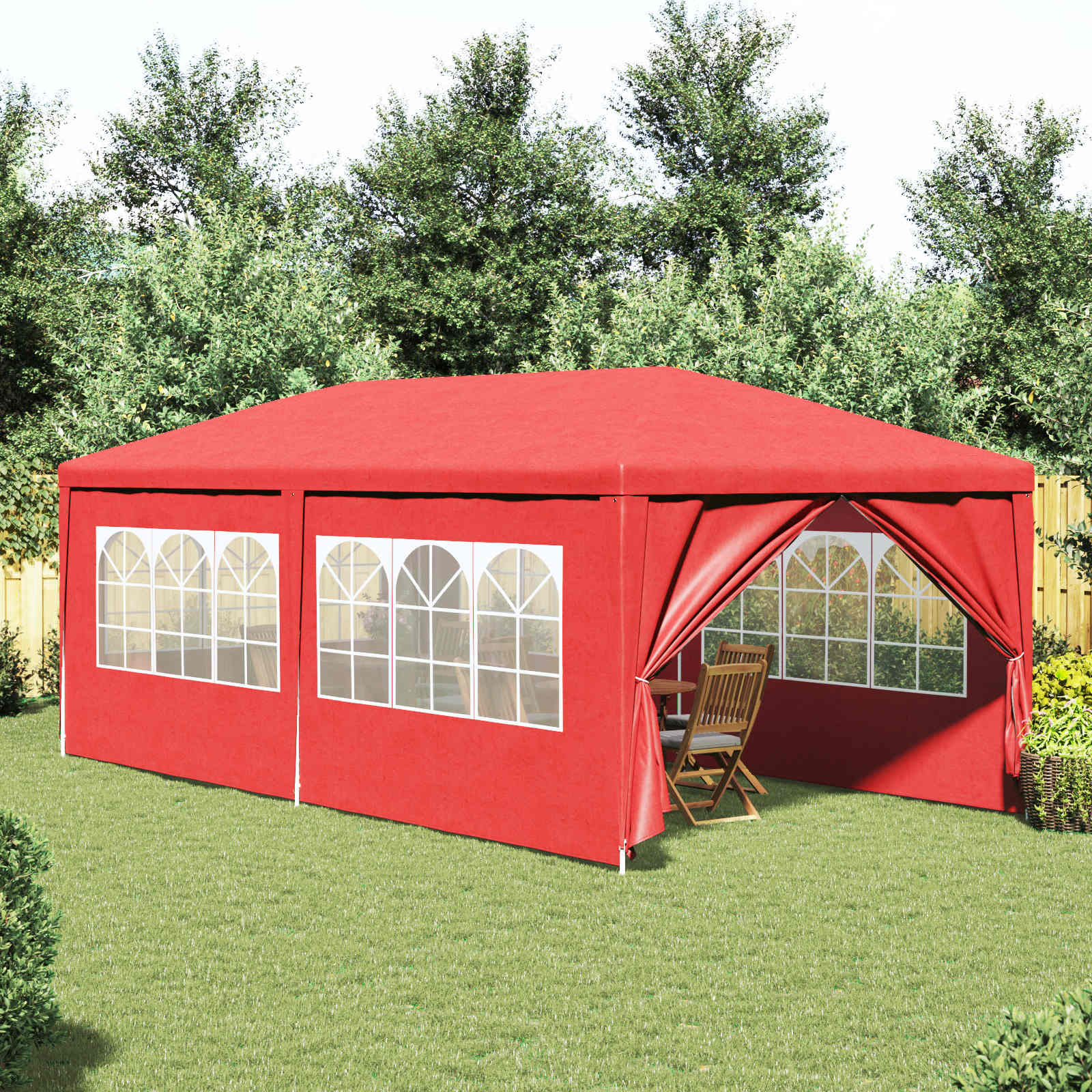 Party Zelt Rot 6x3m