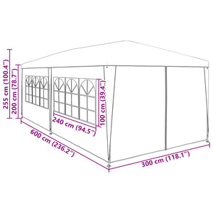 Party Zelt Rot 6x3m