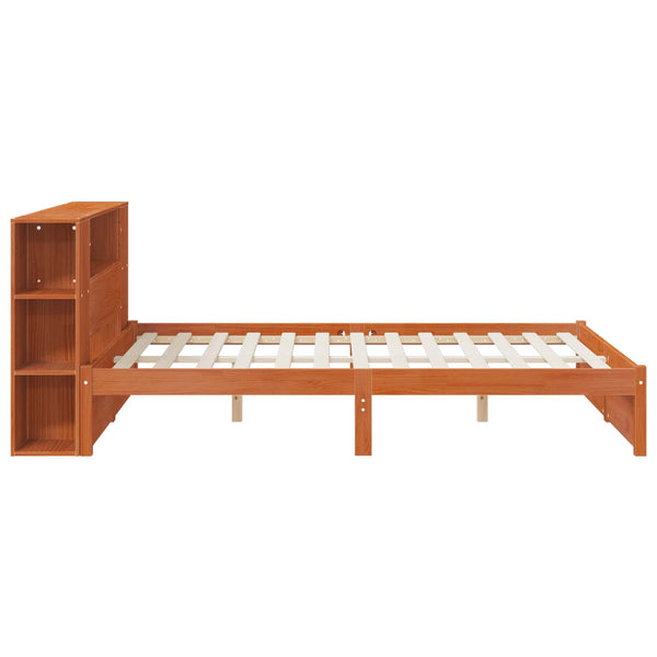 Bettgestell 140x190 mit Stauraum Wachsbraun