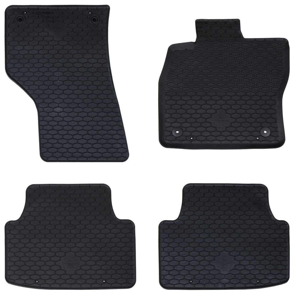 vidaXL Tapis de voiture 4 pcs Noir Compatible avec SEAT LEON 2020- Caoutchouc