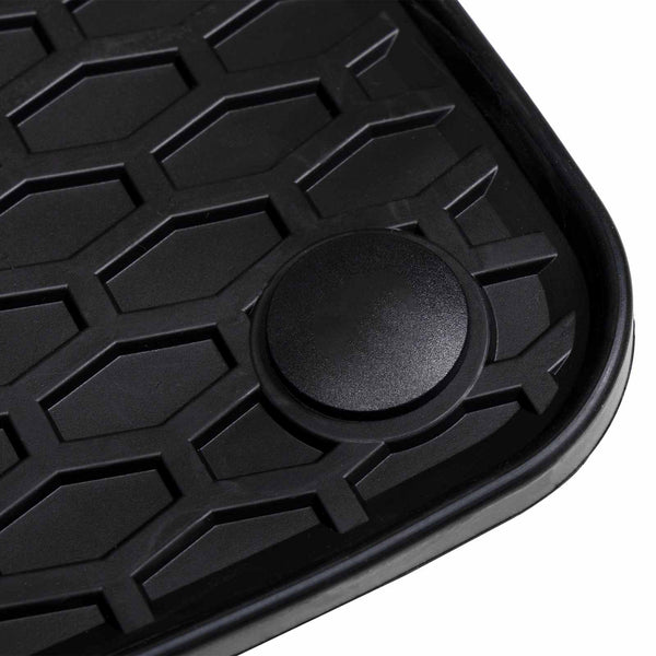 vidaXL Tapis de voiture 2 pcs Noir Caoutchouc