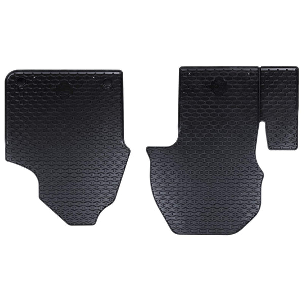 vidaXL Tapis de voiture 2 pcs Noir Caoutchouc