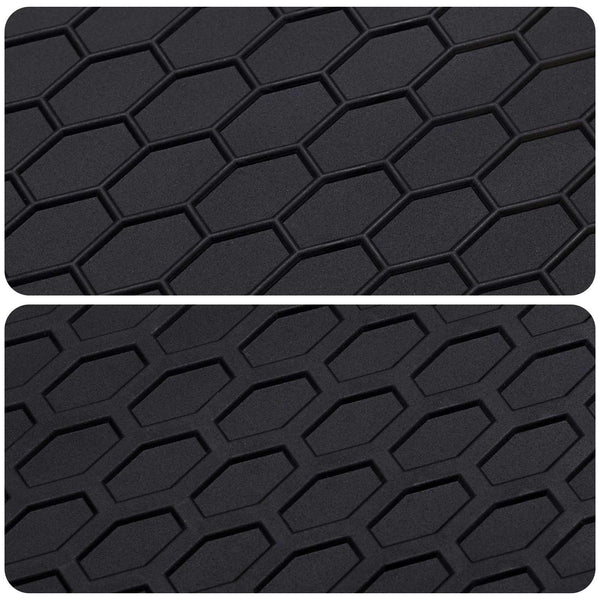vidaXL Tapis de voiture 3 pcs Noir Caoutchouc