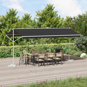 Freistehende Markise Anthrazit 5x3 m