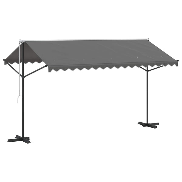 Freistehende Markise Grau 4x3 m