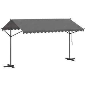Freistehende Markise Grau 4x3 m