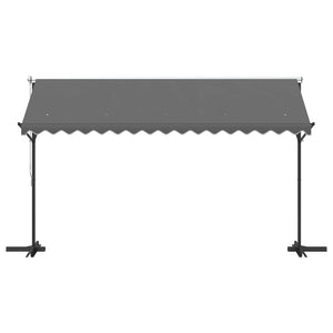 Freistehende Markise Grau 4x3 m