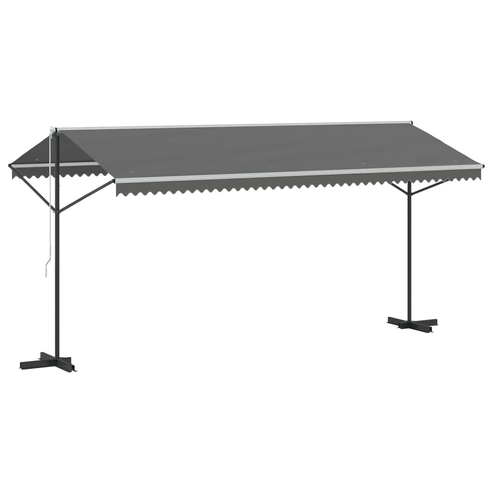 Freistehende Markise Grau 5x3 m