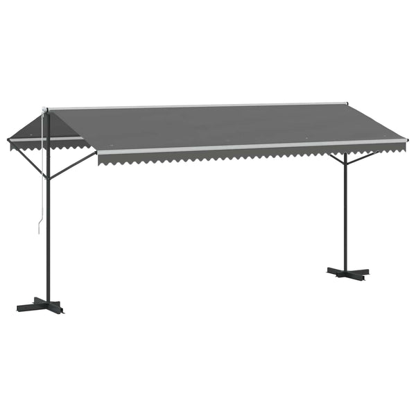Freistehende Markise Grau 5x3 m