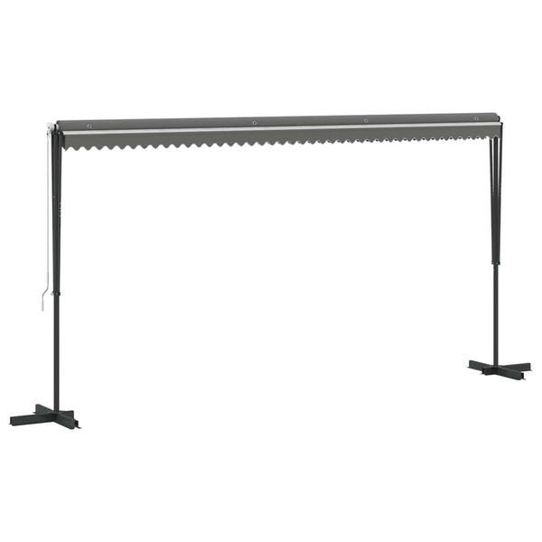 Freistehende Markise Grau 5x3 m