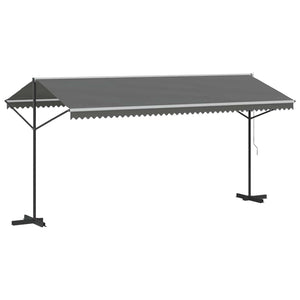 Freistehende Markise Grau 5x3 m