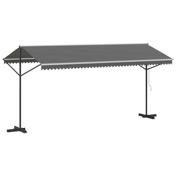 Freistehende Markise Grau 5x3 m