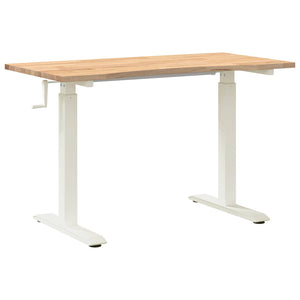 Schreibtisch Eiche Massivholz Weiß/Natur 120x60 cm