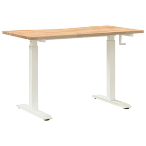 Schreibtisch Eiche Massivholz Weiß/Natur 120x60 cm