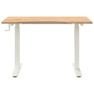 Schreibtisch Eiche Massivholz Weiß/Natur 120x60 cm