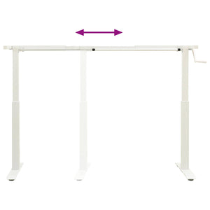 Schreibtisch Eiche Massivholz Weiß/Natur 120x60 cm